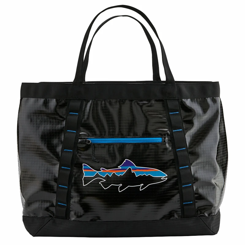 Patagonia Black Hole Gear Tote Black W/Fitz Trout 3 Patagonia Black Hole Gear Tote Black W/Fitz Trout