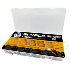 Savage Gear Rib Worm Kit One Size Mix Colors 60pcs -Fladen Verkäufe 74015 5