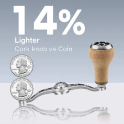 Gomexus 120mm Aluminium Handle With 27mm Cork Knob -Fladen Verkäufe BS120HCA27TBKr 3