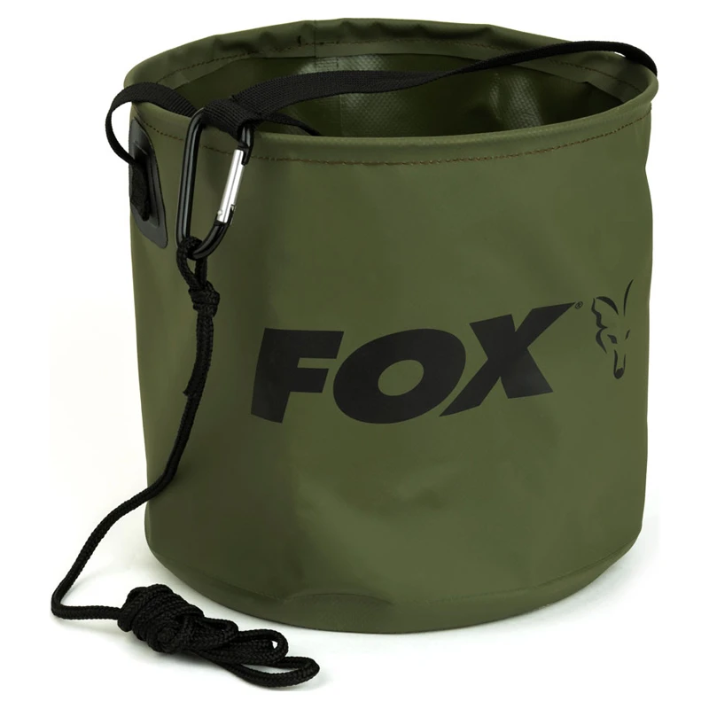 Fox Collapsable Large Water Bucket Inc Rope/Clip 3 Fox Collapsable Large Water Bucket Inc Rope/Clip