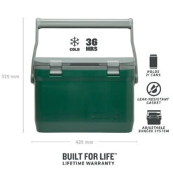 Stanley The Easy Carry Outdoor Cooler 15.1L - Green -Fladen Verkäufe ST1001623068 6